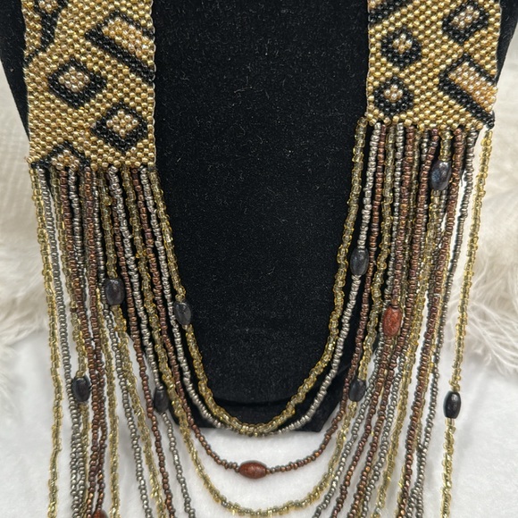 Aztec Native American multi strand beaded Necklace!  EUC!  No call outs! - Picture 2 of 10